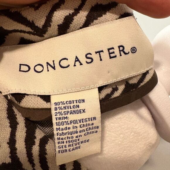 Doncaster Zebra animal print tailored fit jacket black white size 4 - Picture 6 of 11